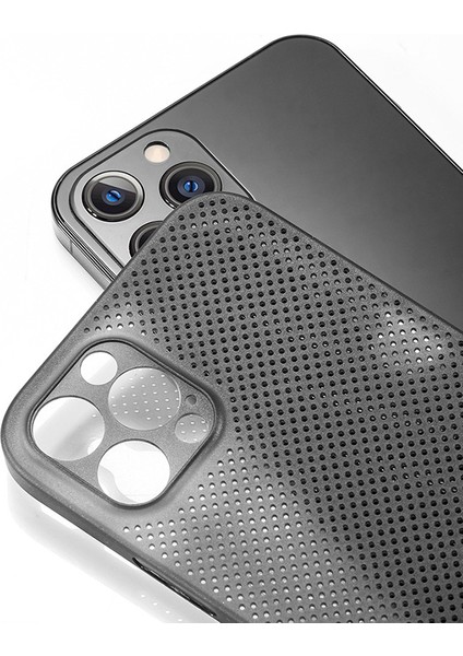 Xstepcase Apple iPhone 13 Pro Max Için 6.7 Inç Ultra Inç Nefes Beklenebilir Hoş Delim Isı Yayılma Mesh Arka Kapak Pp Telefon Kılıfı (Yurt Dışından)