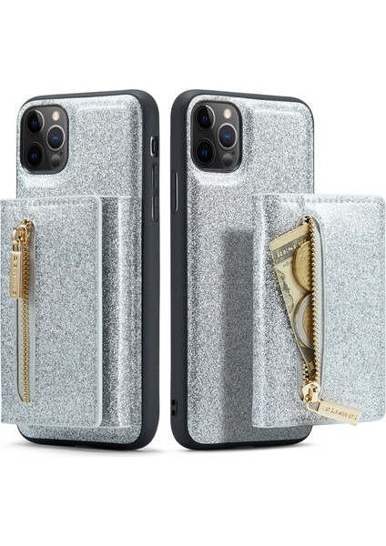 Xstepcase Apple iPhone 11 Pro 5.8 Inç 2'si 1 Arada Pu Deri Kaplamalı Pc+Tpu Geri Kılıf Magnetic Çıkarılabilir Fermuar Cüzdan Kickstand ile Güz Kanıtı Kapak (Yurt Dışından)
