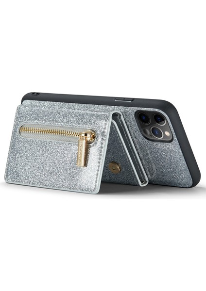 Xstepcase Apple iPhone 11 Pro 5.8 Inç 2'si 1 Arada Pu Deri Kaplamalı Pc+Tpu Geri Kılıf Magnetic Çıkarılabilir Fermuar Cüzdan Kickstand ile Güz Kanıtı Kapak (Yurt Dışından) modelleri