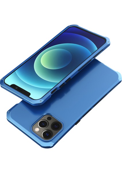 Xstepcase Apple iPhone 12/12 Pro 6.1 Inç 3 Parçalı Tasarım Sert Pc Arka Metal Çerçeve Telefon Kasası Şok Geçirmez Koruma Kapağı Için Eleman Kutusu (Yurt Dışından)