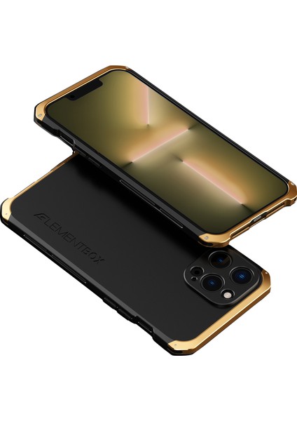 Xstepcase Apple iPhone 13 Pro 6.1 Inç 3 Parçalı Tasarım Telefon Kasası Sert Pc + Metal Çerçeve Damla Geçirmez Koruma Kapağı (Yurt Dışından)