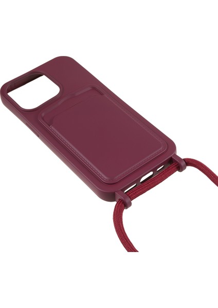 Xstepcase Apple iPhone 13 Pro 6.1 Inç Anti-Fall Sıvı Sıvı Silikon Telefon Kapağı Kart Yuvası, Kayış (Yurt Dışından)
