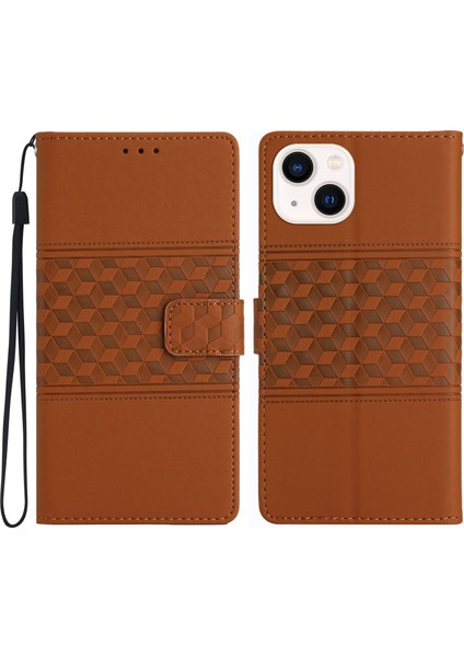 Xstepcase Apple iPhone 13 Mini 5.4 Inç Retro Baskılı Desen Cep Telefon Kılıf Stand Standı Anti-Drop Cilt Dokunma Duygu Deri Deri Cüzdan Kapağı Kayış (Yurt Dışından)