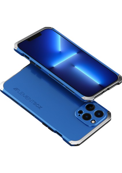 Xstepcase Apple iPhone 13 Pro 6.1 Inç 3 Parçalı Tasarım Telefon Kasası Sert Pc + Metal Çerçeve Damla Geçirmez Koruma Kapağı (Yurt Dışından)