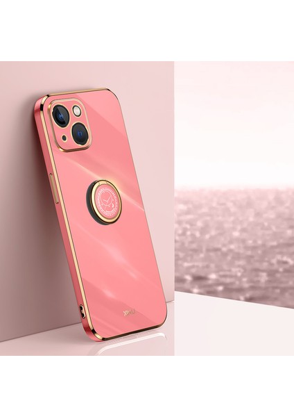 Xstepcase Apple iPhone 13 Mini 5.4 Inç Için Xinli Yüzük Kickstand Back Shell, Anti-Drop Elektrokaplatma Altın Kenar Kılıf Yumuşak Tpu Kapak (Yurt Dışından)