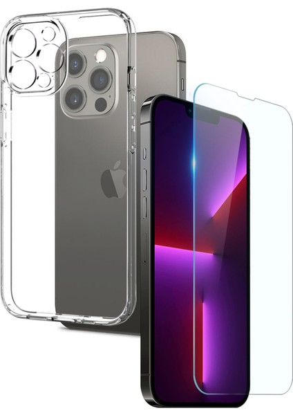 Xstepcase Apple iPhone 13 Pro Max Için Northjo 6.7 Inç 2 Arada-1 Inç Anti-Sarı Yumuşak Tpu Telefon Kılıfı + Fingerprint Önleyici Temsil Edilmiş Cam Ekran Koruyucu (Yurt Dışından)