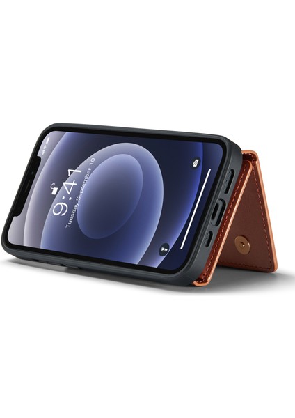 Xstepcase Apple iPhone 12/12 Pro 6.1 Inç 2'si 1 Arada Pu Deri Kaplamalı Pc+Tpu Bırak Geri Kanıtı Kickstand Tasarım Manyetik Çıkarılabilir Fermuar Cüzdan Telefon Kapağı (Yurt Dışından)