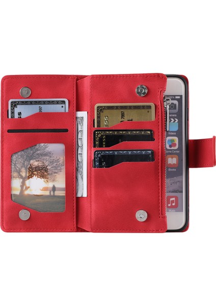 Xstepcase Apple iPhone 12 Için Mini 5.4 Inç Telefon Stand Kapağı Çoklu Kart Yuvası Pu Deri Cüzdan Fermuar Cep Mandala Çiçeği Baskılı Telefon Kılıfı (Yurt Dışından)