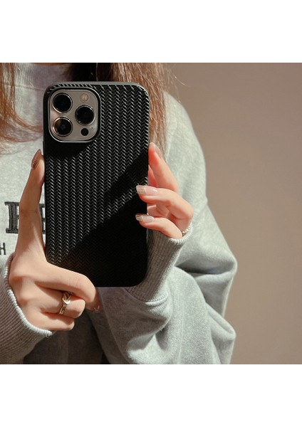 Xstepcase Apple iPhone 13 Pro 6.1 Inç Dokuma Dokusu Yumuşak Tpu Geri Kılıf Durumuna Dayanıklı Telefon Kapağı (Yurt Dışından)