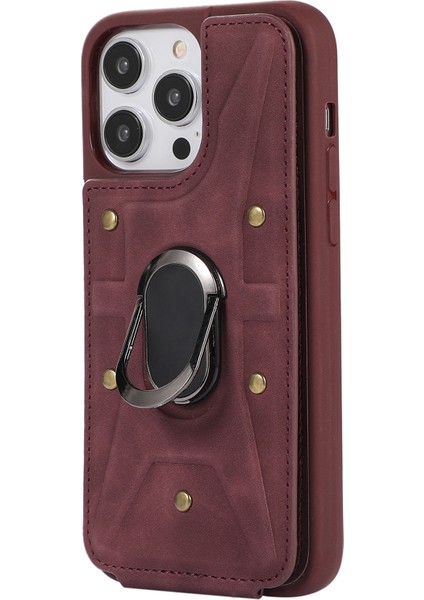 Xstepcase Apple iPhone 13 Pro Max Için 6.7 Inç Kart Torbası Tasarımı Damla Geçirmez Cilt Dokunuşu Pu Deri Kaplı Tpu Geri Kılıf ile Manyetik Yüzük Kickstand (Yurt Dışından) fiyatları