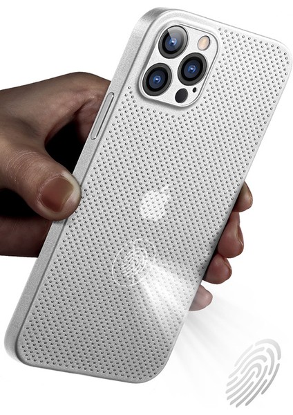 Xstepcase Apple iPhone 12 Pro Max Için 6.7 Inç Ultra Ince Nefes Alabilen Içi Boş Delik Isı Dağılma Örtüsü Arka Kapağı Şok-Emici Pp Telefon Kasası (Yurt Dışından)