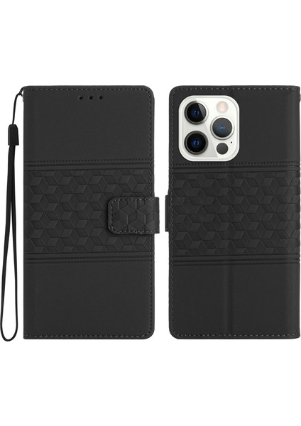 Xstepcase Apple iPhone 13 Pro 6.1 Inç Için Retro Baskılı Desen Standı Cüzdan Deri Telefon Kılıfı Deri Dostu Koruyucu Telefon Kapağı Kayışlı (Yurt Dışından)