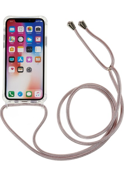 Xstepcase Apple iPhone x / Xs Anti-Drop Tpu+Akrilik Telefon Kapağı Şeffaf Kılıf Ayarlanabilir Kordonlu (Yurt Dışından)