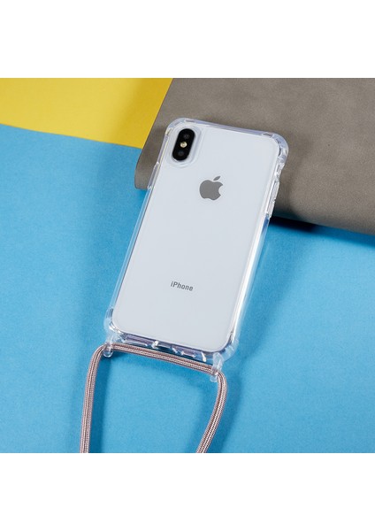 Xstepcase Apple iPhone x / Xs Anti-Drop Tpu+Akrilik Telefon Kapağı Şeffaf Kılıf Ayarlanabilir Kordonlu (Yurt Dışından)