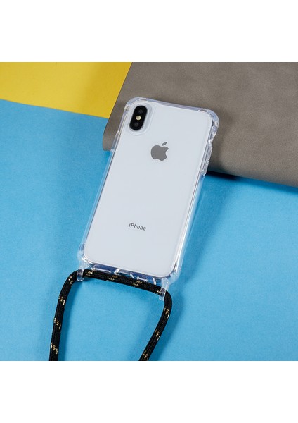 Xstepcase Apple iPhone x / Xs Anti-Drop Tpu+Akrilik Telefon Kapağı Şeffaf Kılıf Ayarlanabilir Kordonlu (Yurt Dışından)