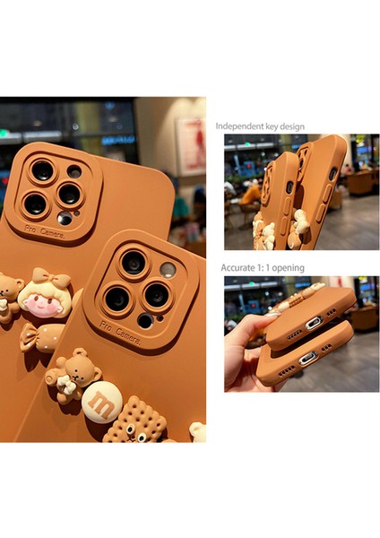 Xstepcase Apple iPhone 13 Pro 6.1 Inç 3D Çizgi Film Figürü Dekoru Tpu Kasası, Hassas Kesim Lens Koruması ile Çizilmeye Dayanıklı Telefon Kapağı (Yurt Dışından)
