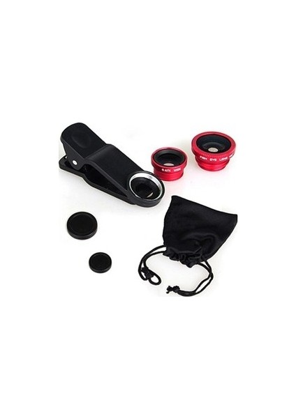 Balık Gözü Lens Fish Eye 3 Wide Geniş Açılı Makro Telefon Lensi modelleri