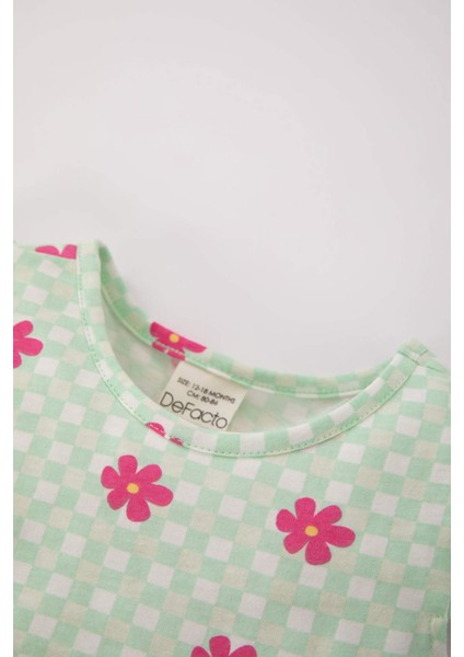 Kız Bebek Desenli Kolsuz Elbise A0136A523SM