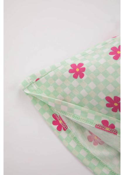 Kız Bebek Desenli Kolsuz Elbise A0136A523SM