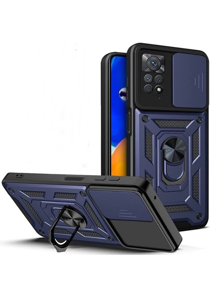 Xiaomi Redmi Note 12 Pro Kılıf Kamera Korumalı Sürgülü Yüzüklü Pars