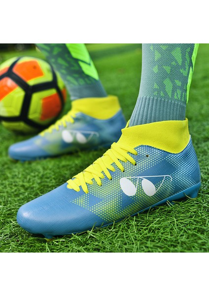 Handsome Guyortaokul Öğrencisi Yüksek Top Futbol Ayakkabıları Antrenman (Yurt Dışından)