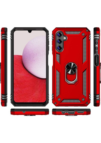 Samsung Galaxy A54 Kılıf Vega Yüzüklü Standlı + Ekran Koruyucu