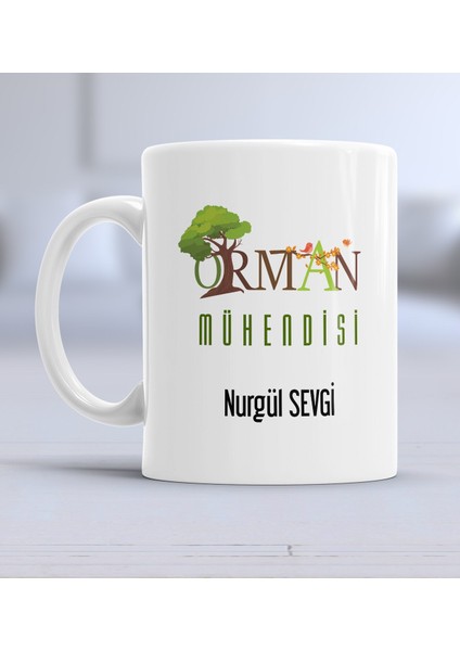 Orman Mühendisi Isme Özel Meslek Kupa Bardak