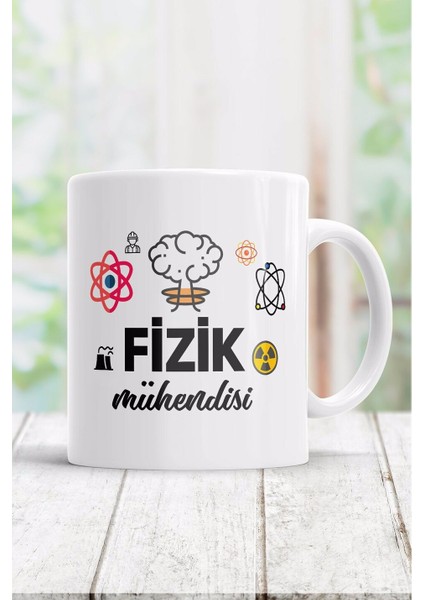 Fizik Mühendisi Isme Özel Meslek Kupa Bardak