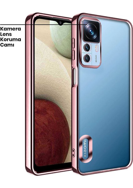 Xiaomi Mi 12T Kılıf Zebana Glint Silikon Kılıf Rose Gold