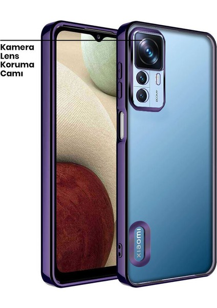 Xiaomi Mi 12T Pro Kılıf Zebana Glint Silikon Kılıf Derin Mor
