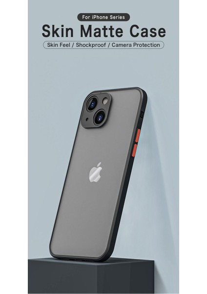 Apple iPhone 13 Kılıf 3D Kamera Korumalı Arkası Mat Kenarları Renkli Smoke Case fırsatları