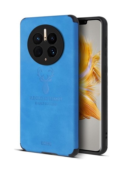 Huawei Mate 50 Pro Ince Mat Deri Telefon Kılıfı (Yurt Dışından)