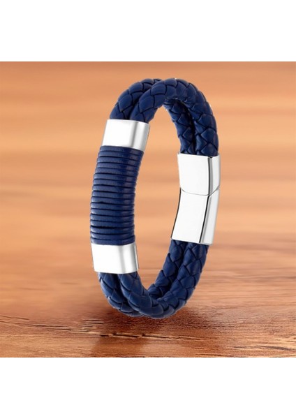 Erkek Örgü Deri ve Çelik Bileklik fiyatları