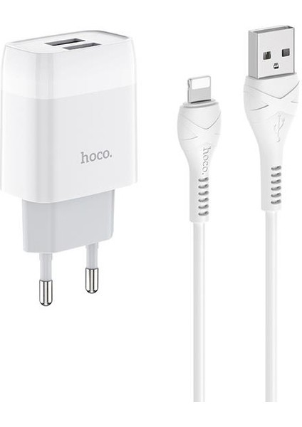 Polham 20W 1 Metre Kablolu 2 USB Girişli Şarj Başlıklı Apple iPhone Şarj Aleti, Ultra Hızlı Apple Şarj