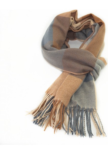 Sıcak Tutmak Için Püsküllü Ingiliz Tarzı Şal (Yurt Dışından)