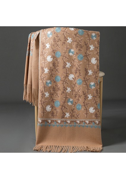 El Işlemeli Çok Şık Şal ve Atkı (Yurt Dışından)