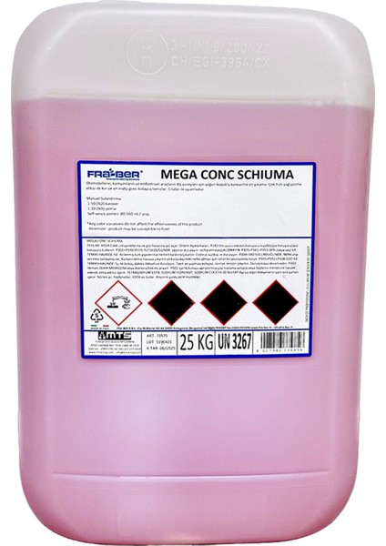 Mega Conc Shiuma Güçlü Ön Yıkama Köpüğü (1:80 Konsantre) - 25 kg