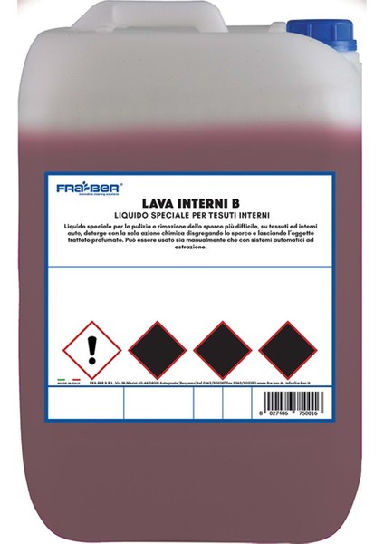 Lava Interni B Genel Amaçlı Detaylı Araç Temizleyici (1:25 Konsantre) - 25 kg