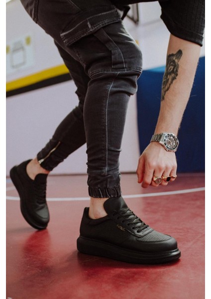 Yüksek Taban Günlük Ayakkabı 042 Siyah (Siyah Taban) modelleri