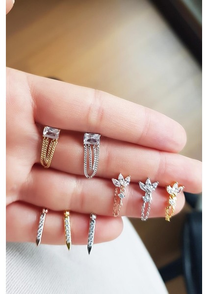 Tekli Ithal Mini Kılıç Gümüş Piercing