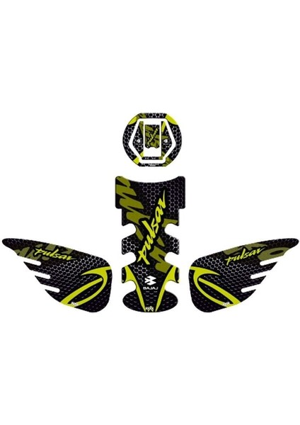 Bajaj Pulsar 2014 - 2023 Uyumlu Tank Pad Set 007