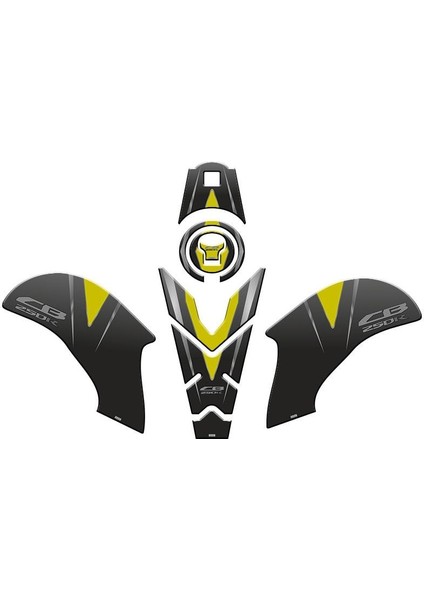 Honda CB250R 2018 - 2023 Uyumlu Tank Pad Set 007
