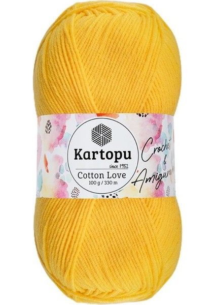Cotton Love Koyu Sarı El Örgü Ipliği K318