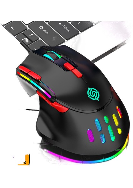 Q15 Kablolu Mekanik Fare Makro Programlama Rgb Renkli Işık Yayan Bilgisayar Dizüstü Elektrikli Rekabet Oyun Faresi (Yurt Dışından)