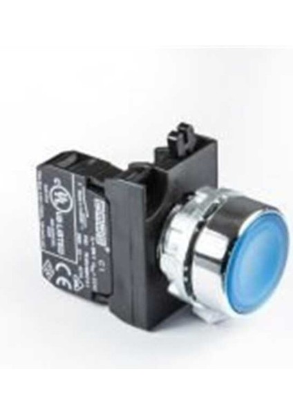 CM100DM cm Serisi Metal 1no Yaylı Düz Mavi 22 mm Buton
