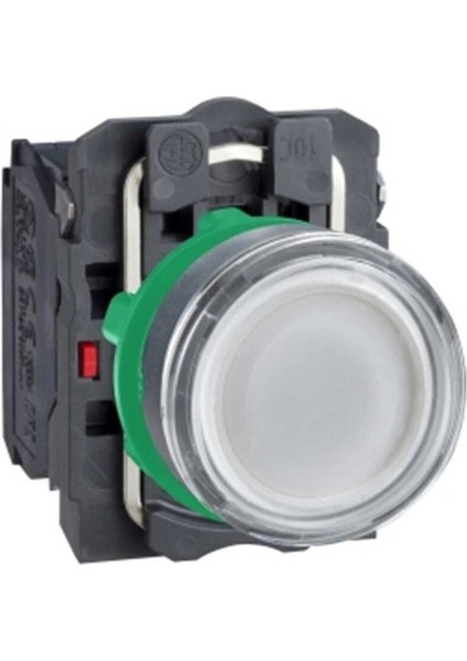 Schneider XB5AW3165 22 mm Işıklı Beyaz Buton 1 Na 1 Nk 220 V