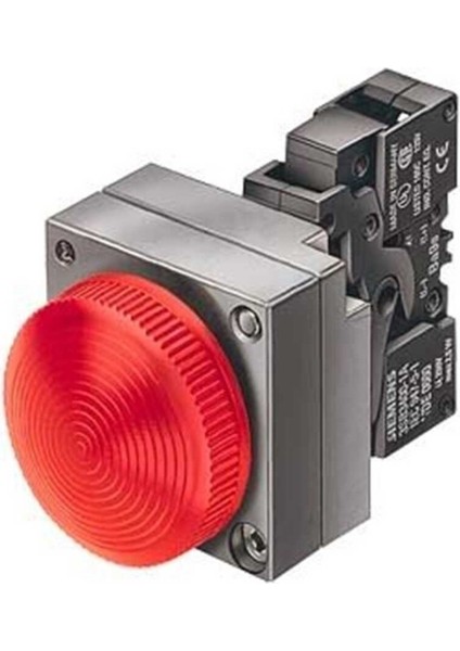 3SB3604 6BA40 3sb3 Metal Seri 22MM Komple Sinyal Lambası 250V A Direk Beslemeli Ampulsüz Soket ve Ka