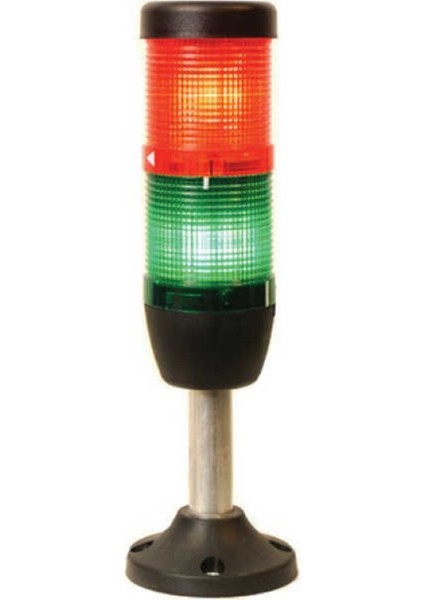 IK52F220XM03 K Serisi Iki Katlı 220V Ac Flaşör 100MM Borulu Plastik Ayaklı LED Kolon 50MM