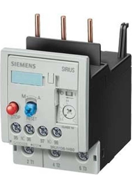 3RU1136-4EB0 Sirius Termik Röle- Faz Korumalı- 60ºc Pano Içi Sıcaklığa Uygun- El-Otomatik Konumlu- 1