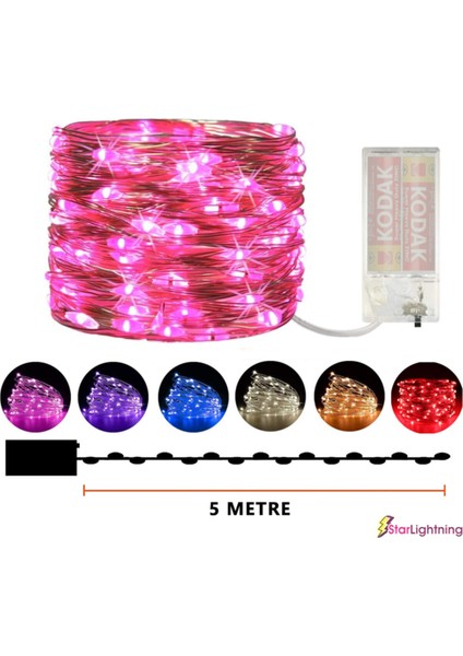 Pembe Peri Led Çok Amaçlı Dekoratif Aydınlatma - 5 Metre